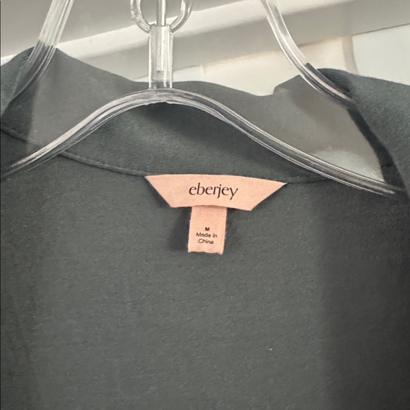 Eberjey Dark Green Pajama Top Button Front Medium - Picture 2 of 3